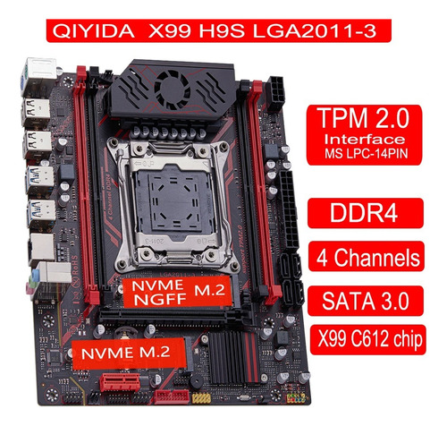 Kit Tarjeta Madre X99 Cpu Xeon E5 2680 V4 16gb Ddr4 Tpm H9s (Reacondicionado)