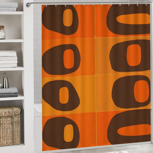 Juego De Cortinas De Ducha Con Forma Geométrica Abstracta, N