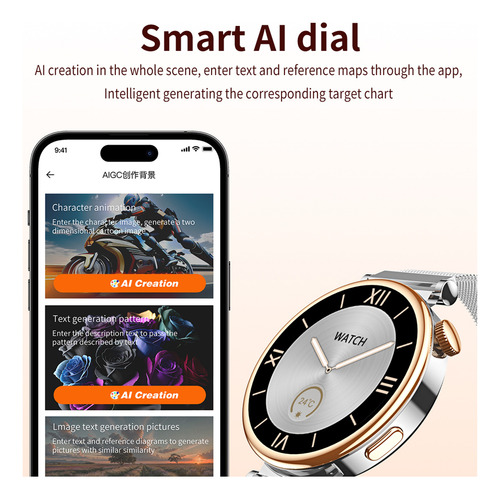 Reloj Inteligente Amoled Screen Gt4 Mini 41 Mm Para Mujer Nf