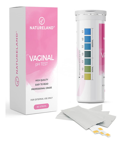 Natureland Tiras De Prueba De Ph De Salud Vaginal, Prueba De