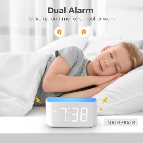 Reloj Despertador De Pantalla Grande Con 2 Alarmas Y Luz Noc