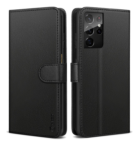 Funda Para Samsung Galaxy S21 Ultra Vakoo Wallet Serie Case