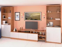 Comprar Combo Mesa Rack Tv + 2 Bibliotecas Living Modular Moderno