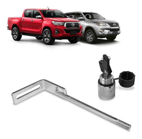 Imagem 1 de 5 de Trava Estepe Antifurto Hilux 2016 2017 2018 2019 Gtnox