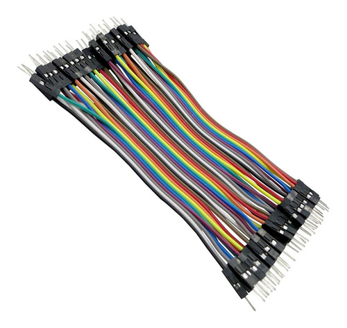 Imagem 1 de 4 de Cabo Jumper Macho X Macho Mxm 10 Cm 40 Unidades Para Arduino