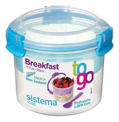 Vaso De Yogurt 530ml + Cuchara Sistema To Go Hermético