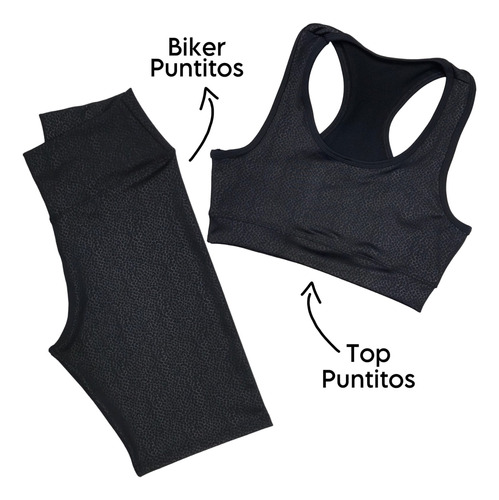 Conjunto Biker Y Top De Mujer Lisos Y Gofrados Premium