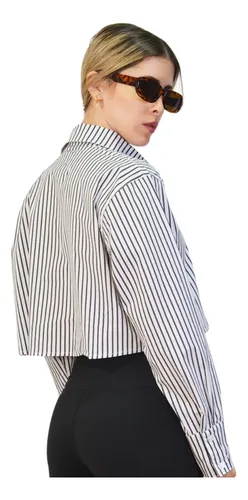Camisa manga ancha mujer sale