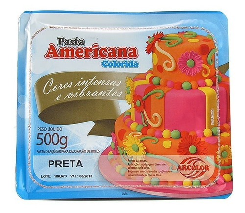 Pasta Americana 500g Colorida C/10 Arcolor - Escolha A Cor 