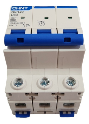 Interruptor Automático Trifásico 3x63a, 6ka Curva C, Chint