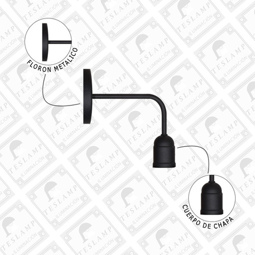 Imagen 4 de 10 de Lampara Aplique Pared Industrial Moderno Vintage Apto Led