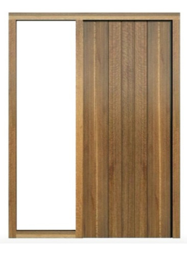 Puerta Principal Petiribi + Paño Fijo Marrón Claro