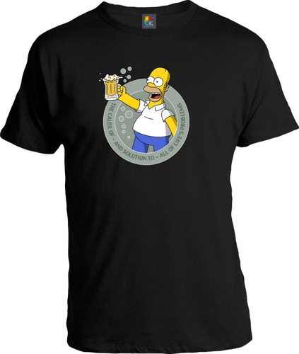 Remera Homero Tomando Cerveza - Ok Creativo