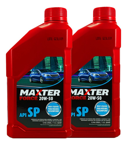 Aceite 20w-50 Maxter X 2 Litros. Gratis Ticket De Aceite.