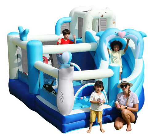 Inflatefly Castillo Inflable Inflable Con Tobogan Para Ninos