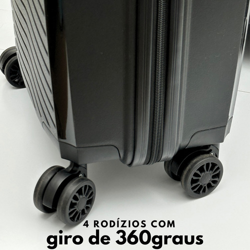 Kit Conjunto 3 Malas Best M70 4 Rodas Pmg Tsa Duravel