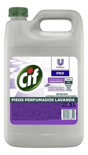 Cif Limpiador De Pisos Lavanda Profesional 5 Lts X 4 Unidade