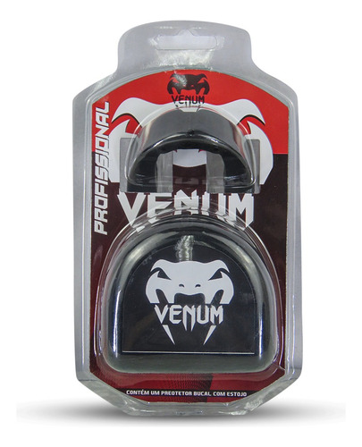 Protector Bucal Venum Profesional Moldeable Boxeo Mma Negro Sin Sabor