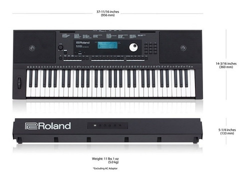 Imagem 7 de 9 de Teclado Roland Ex20 61 Teclas Fonte + Suporte E Pedal Dp2