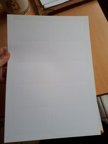 12 Hojas X 10 Tarjetas Para Imprimir Importado De Bélgica