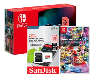 Nintendo Switch + Mario Kart 8 + Memoria Micro Sd 128 Gb