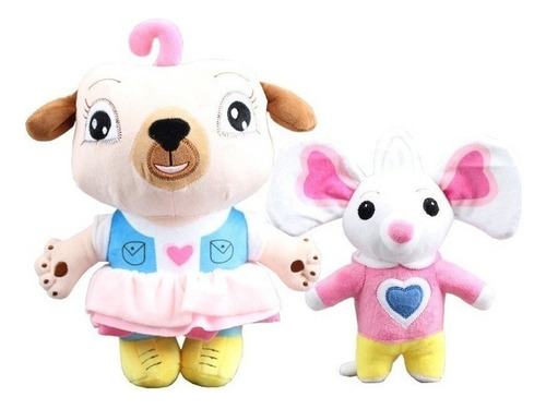 L 2 Pcs De Brinquedo De Pelúcia Com Chip E Batata Pug E