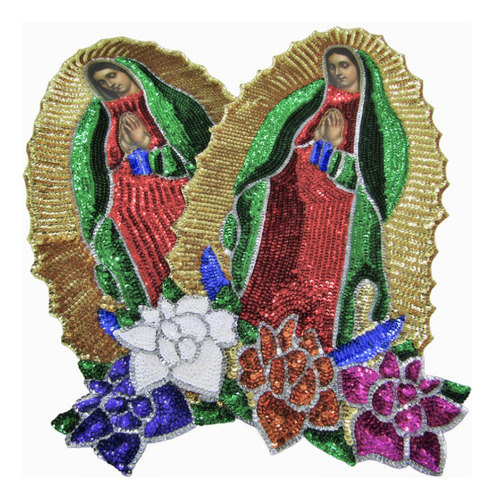 Aplicación Lentejuela Mod Virgen De Guadalupe 55cm De Altura