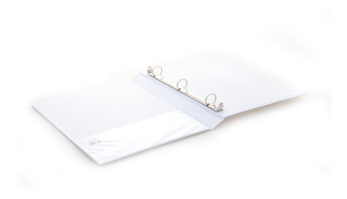 Imagen 3 de 4 de Carpeta Oficio 3 Aros 1 PuLG. Blanca O Negra C/transparente