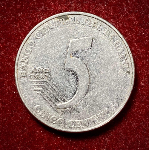 Moneda 5 Sucres Ecuador 2003 Km 105 Montalvo