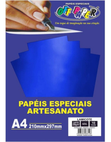 Kit 5 Pacotes De Papeis Lamicotes A4 250g 10 Fls