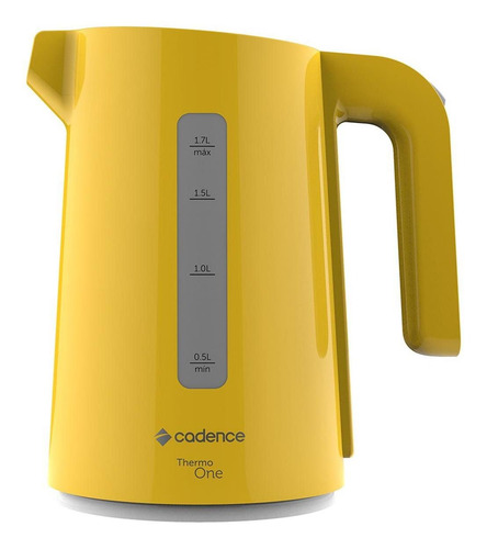 Imagem 1 de 6 de Chaleira Elétrica Cadence Thermo One Colors 220v Amarela