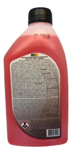 Aditivo Radiador Tirreno Orgânico Concentrado 1 Lt Laranja