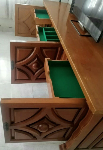 Elegante Bufetero, Bufetera, Trinchador De Madera Caoba. (Usado)