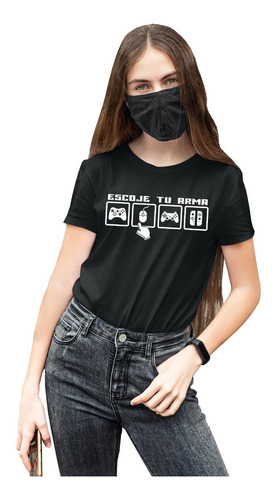 Playeras De Compu Gamer Diseños Originales Para Mujer Negras