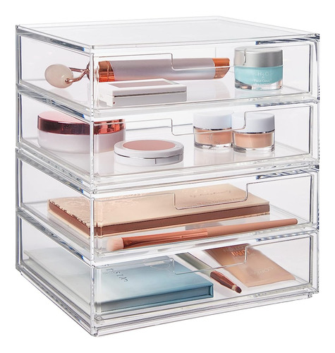 Stori Chloe Cajones Apilables Clear Double Organizer | Juego