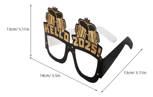 Gafas De Papel Divertido Para Feliz Año Nuevo 2025, 6 Unidad