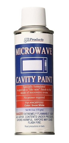 Pintura Qb Para Cavidad Interior Microondas Blanca Spray 6oz