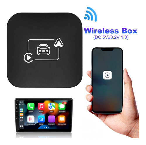 Carplay Android Auto Mini Ai Box Wifi Sem Fio