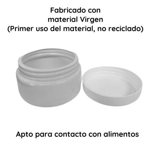 Imagen 7 de 10 de Potes Plasticos 120 Cc Redondo Blanco Pvc X 230 Un.