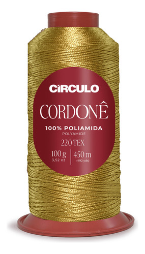 Fio Cordonê Circulo 100g 450mts Cor 7101 Amarelo Dourado