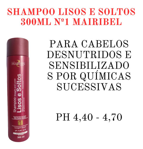 Shampoo Capilar Manutenção Lisos E Soltos 300ml Mairibel Nº1