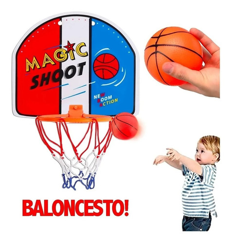 Mini Tablero Basquetbol De Juguete Canasta Pelota Set Basket | Meses sin  intereses