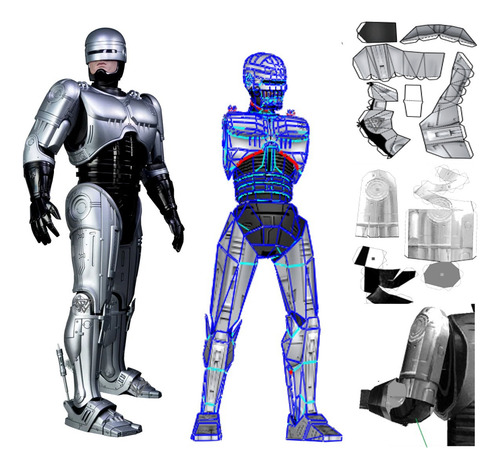 Robocop Figura 60 Cm (completo) Papercraft (envio X Mail)