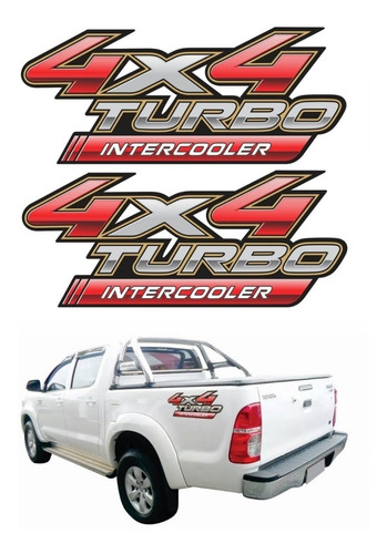 Adesivo Toyota Hilux 4x4 Turbo Intercooler Par 2012 4x4009