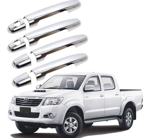 Biseles Cubre Manillas Cromados Para Toyota Hilux 2006-2016