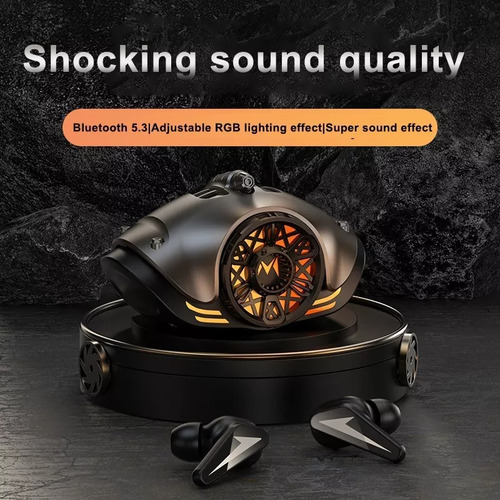 Auriculares Inalámbricos Bluetooth Enc Rgb Estilo Mecha Game