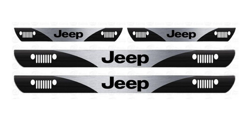 Soleira Protetor Porta Resinada Novo Jeep Compass 2020 4pçs