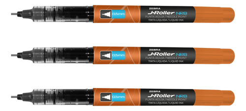 Bolígrafo Zebra J-roller Nrb Fino 0.5 Mm Blíster 1 Pieza Naranja Negro