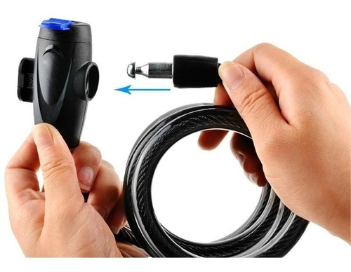 Corrente Trava Com Chaves Bike Portão Estepe - Express Cor Preto