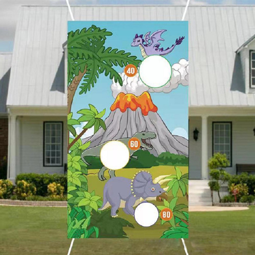 Imagen 3 de 9 de Juego De Lanzamiento De Volcán De Dinosaurio Banner De